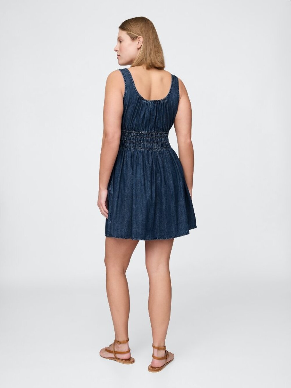 GAP tie-front smocked waist mini dress. Perfect for concerts! - Picture 2 of 8